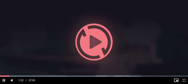 Video player with Sync logo in the middle